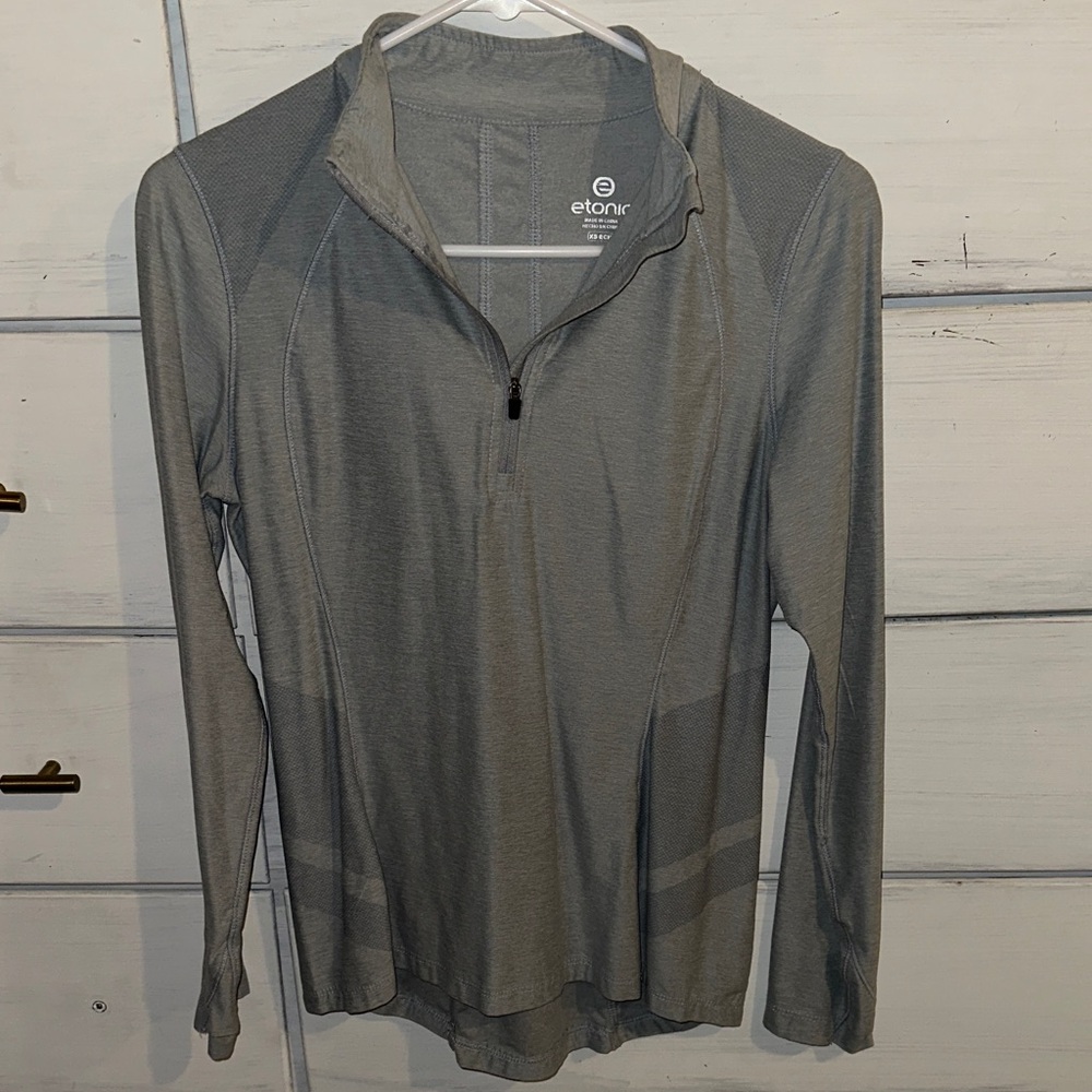 Eton Gray Long Sleeve Top